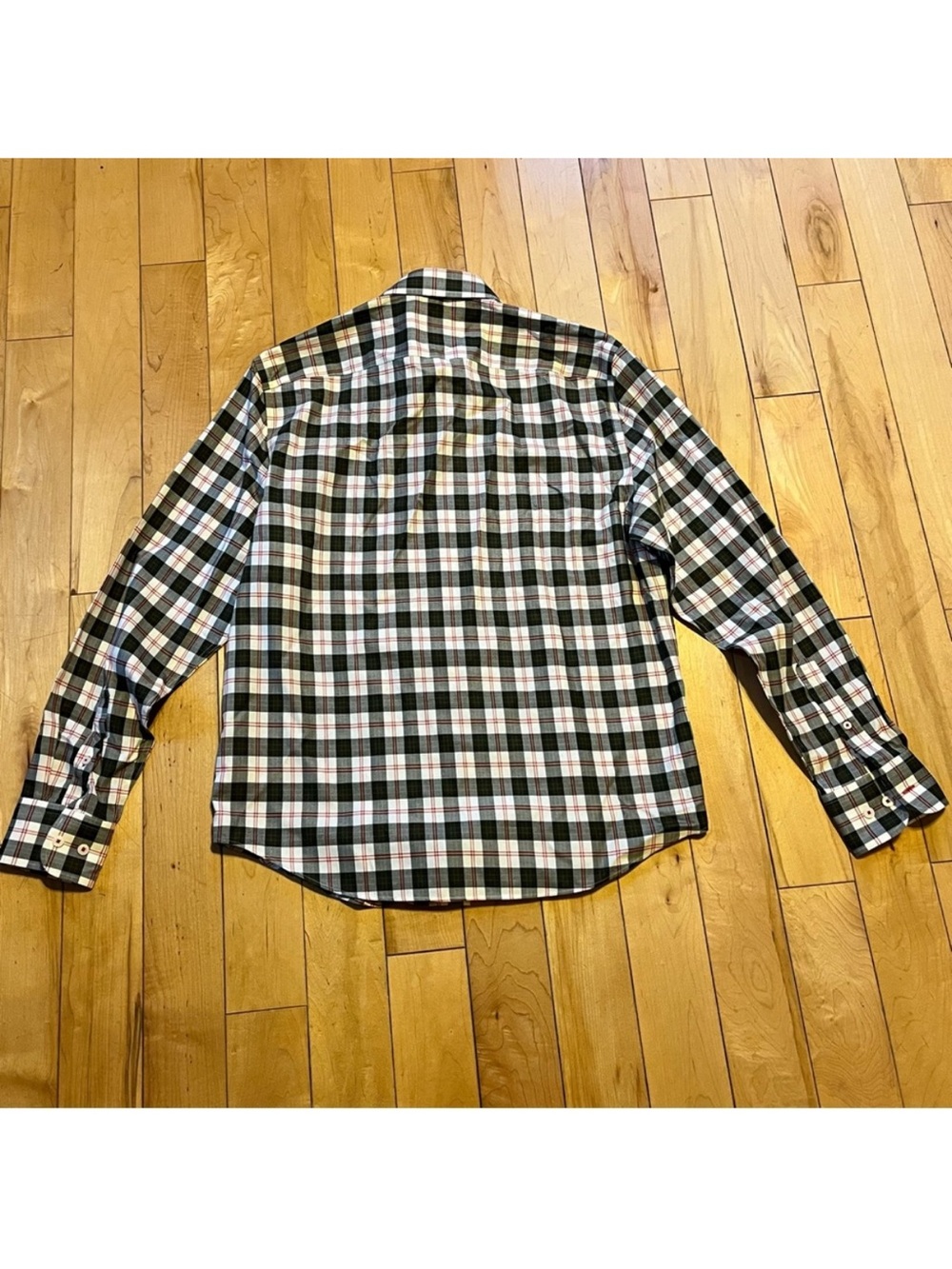 UNTUCKit Harwin Shirt Wrinkle Free Olive Multi Plaid button down size medium - Picture 11 of 11